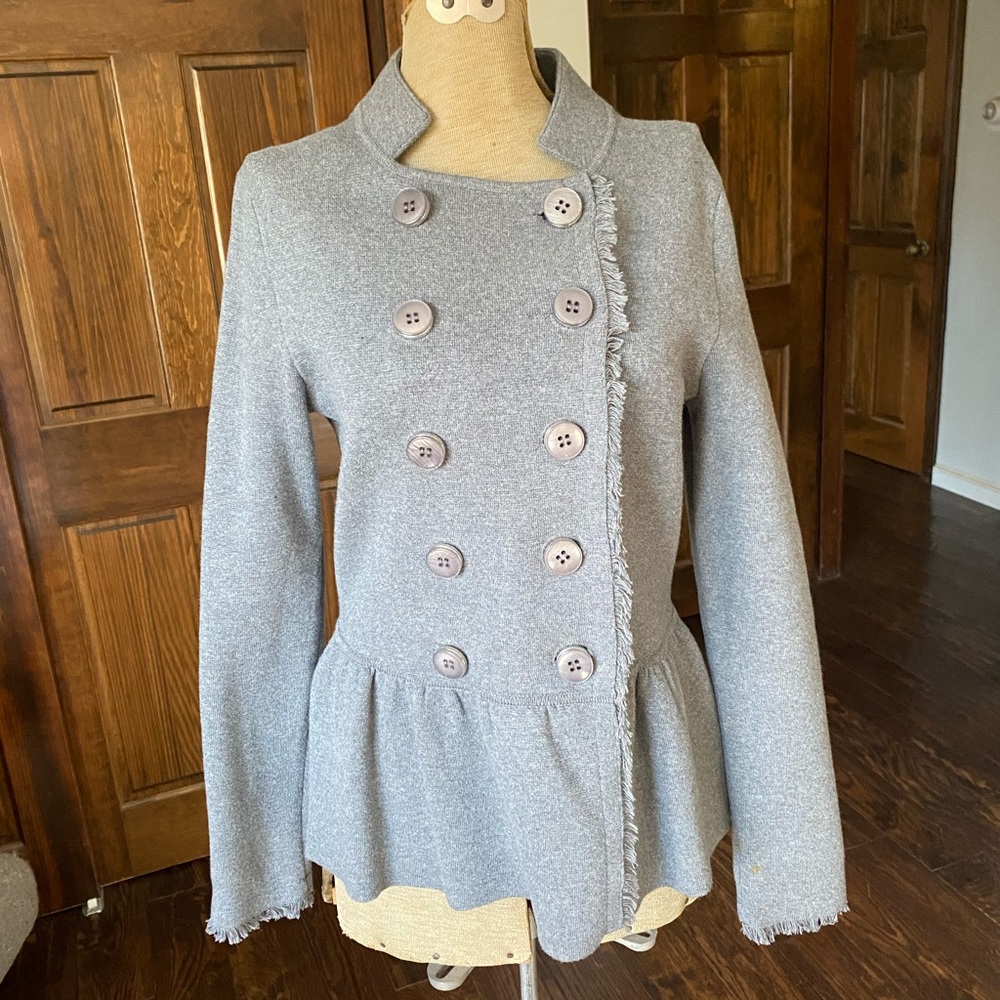 INC Grey Double-breasted Sweater